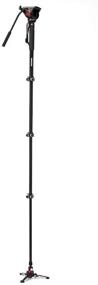 img 2 attached to 🎥 Manfrotto XPRO+ Video Monopod with Fluid Base, Camera and Video Support Rod, 4-Section Aluminium, Ideal Photography Accessories for Content Creation, Video, Vlogging