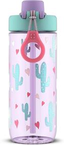 img 1 attached to Hello Flip Kids Durable Tritan Plastic Water Bottle for Impact-Resistance