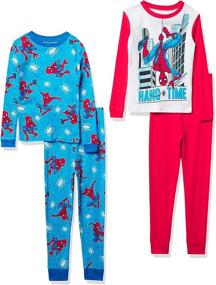 img 4 attached to 🕷️ Spiderman Cotton Pajamas for Boys - Marvel Sleepwear & Robes in Boys' Clothing