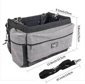 img 1 attached to All For Paws Delux 2-in-1 Pet Bike Basket: Secure & Reflective Carrier for Small Dogs, Cats, Rabbit - Up to 10lbs