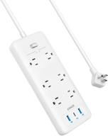 anker usb c surge protector power strip, 6 outlet & 3 usb, powerport strip pd 6 with power delivery port – ultimate power strip for home, office, and more логотип