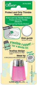 img 1 attached to Clover Protect and Grip Medium Thimble: Enhancing Comfort and Control for Sewing Projects