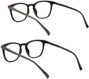 img 1 attached to 👓 Classic Retro Wooden Reading Glasses: Unisex 2-Pack