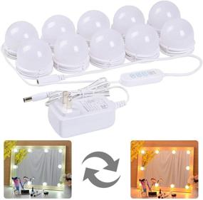 img 3 attached to 💡 Upgraded LED Vanity Mirror Lights Kit – MRah Makeup Mirror Lighting Fixture with 10 Dimmable Bulbs, 2 Color Lighting Modes, for Vanity Table Set and Bathroom Mirror