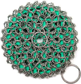 img 4 attached to 🔗 St. Louis-designed Greater Goods Chainmail Scrubber: Retain Seasoning Effortlessly, Dishwasher Safe, Gentle on Hands - Ideal for Professional Cast Iron Cleaning