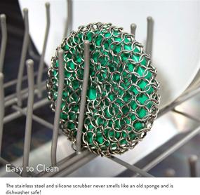 img 1 attached to 🔗 St. Louis-designed Greater Goods Chainmail Scrubber: Retain Seasoning Effortlessly, Dishwasher Safe, Gentle on Hands - Ideal for Professional Cast Iron Cleaning