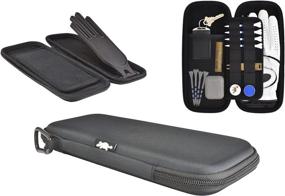 img 4 attached to 🏌️ Platypus Golf Co. Caddie Case - Glove Holder with Hinging Stiff Shaper - Hard Case Protector & Organizer with Storage Slots for Phone, Tees, Divot Tools, Ball Markers - Ideal for Golfers of All Genders