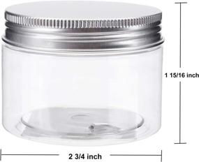 img 3 attached to 📦 Bekith 20 Pack 4 Ounce Clear Plastic Storage Jars Containers: BPA Free, Screw-on Lids, Refillable Slime Containers for Kitchen & Household Storage