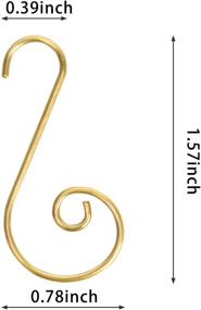 img 2 attached to Livder 120 Pack Golden S Shape Christmas Tree Ornament 🎄 Hooks - Stylish Metal Hook Hangers for Hanging Stockings in Bulk