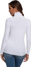 img 1 attached to VEROSE Turtleneck Lettuce Neckline Pullover Sports & Fitness and Other Sports