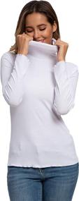 img 3 attached to VEROSE Turtleneck Lettuce Neckline Pullover Sports & Fitness and Other Sports