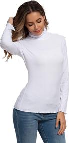 img 2 attached to VEROSE Turtleneck Lettuce Neckline Pullover Sports & Fitness and Other Sports