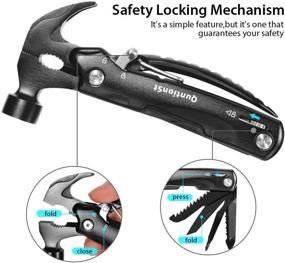 img 1 attached to 🎁 Customized Men's Gift for Christmas: 12-in-1 Hammer Multitool, Ideal for Dad, Husband, Brother, Boyfriend, Boys - Unique Birthday Present & Stocking Stuffer Idea for Adult Son