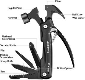 img 2 attached to 🎁 Customized Men's Gift for Christmas: 12-in-1 Hammer Multitool, Ideal for Dad, Husband, Brother, Boyfriend, Boys - Unique Birthday Present & Stocking Stuffer Idea for Adult Son