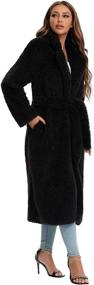 img 2 attached to 🧥 Warm and Stylish Women's Faux Fur Winter Coats: Belted Outerwear with Pockets