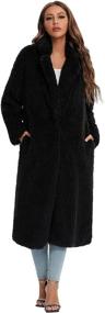 img 1 attached to 🧥 Warm and Stylish Women's Faux Fur Winter Coats: Belted Outerwear with Pockets