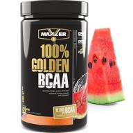 🍉 maxler golden bcaa powder - intra & post workout recovery drink for enhanced muscle recovery & lean muscle growth - 6g vegan bcaas amino acids - 60 servings - watermelon flavor logo