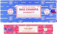 🔥 satya sai baba nagchampa incense sticks box 250gms - hand rolled, fine quality agarbatti for purification, relaxation, positivity, yoga, meditation (2) логотип