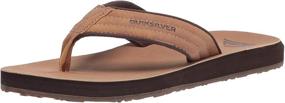 img 4 attached to Quiksilver Mens Flip Flop Tan Pattern_1 Men's Shoes for Athletic