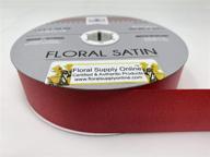 🎀 poly waterproof ribbon - floral supply online. the best value craft and floral ribbon. (red, 1-3/8" width) logo