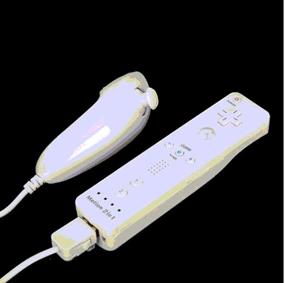 img 1 attached to 🎮 Improved White Wii Remote with Built-in Motion Plus + Nunchuck Controller + Silicone Case + Wrist Strap (Non-OEM) for Wii Console