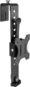 img 4 attached to 🖥️ Mount-It! Cubicle Monitor Mount Hanger Attachment, Adjustable VESA Bracket for 17-32 Inch Screens, Height Adjustable Hook Supports up to 17.6 lbs, Black (MI-785)