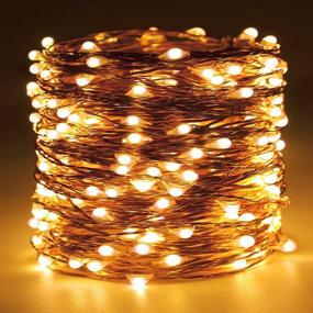 img 3 attached to 🎉 ER CHEN Dimmable LED Fairy Lights Plug in, Super-Long 165ft 500 LED String Lights with Remote Control, Indoor/Outdoor Copper Wire Decorative Lights for Bedroom, Patio, Garden, Yard, Party - Warm White