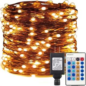 img 4 attached to 🎉 ER CHEN Dimmable LED Fairy Lights Plug in, Super-Long 165ft 500 LED String Lights with Remote Control, Indoor/Outdoor Copper Wire Decorative Lights for Bedroom, Patio, Garden, Yard, Party - Warm White