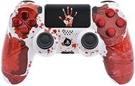 custom ps4 controller – bloody hands design with exclusive unmodified features and custom touchpad compatibility logo