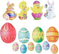 easter cutout decorations bunnies colorful logo