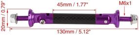 img 2 attached to 🚗 Adjustable Carbon Fiber Pattern Purple Front Bumper Lip Splitter Support Rod for X AUTOHAUX Car