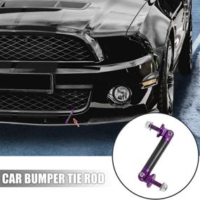 img 3 attached to 🚗 Adjustable Carbon Fiber Pattern Purple Front Bumper Lip Splitter Support Rod for X AUTOHAUX Car