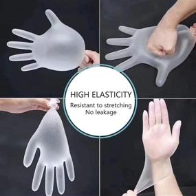 img 2 attached to Koi Beauty Disposable Vinyl Gloves - Latex-Free, Powder-Free, Clear PVC Work Gloves (Size M/L/S) - Allergy-Free & Versatile