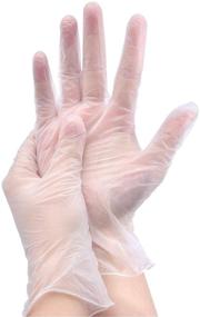 img 3 attached to Koi Beauty Disposable Vinyl Gloves - Latex-Free, Powder-Free, Clear PVC Work Gloves (Size M/L/S) - Allergy-Free & Versatile