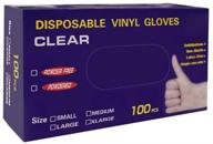 koi beauty disposable vinyl gloves - latex-free, powder-free, clear pvc work gloves (size m/l/s) - allergy-free & versatile logo