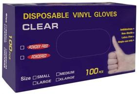 img 4 attached to Koi Beauty Disposable Vinyl Gloves - Latex-Free, Powder-Free, Clear PVC Work Gloves (Size M/L/S) - Allergy-Free & Versatile