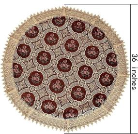 img 1 attached to 🛋️ Enhance Your Décor with Simhomsen Vintage Burgundy Tablecloth Coffee