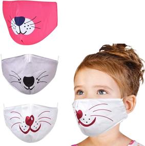 img 4 attached to YUESUO Children's Face Mask - Reusable, Washable, 👧 Adjustable Cover - Ideal Gift for Girls and Boys