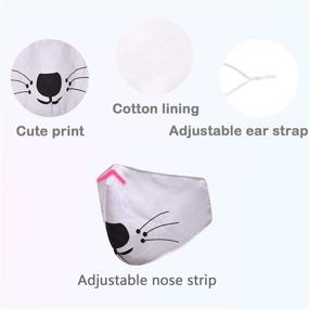 img 2 attached to YUESUO Children's Face Mask - Reusable, Washable, 👧 Adjustable Cover - Ideal Gift for Girls and Boys