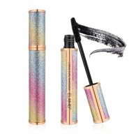 💧 waterproof 4d silk fiber lash mascara - longer, thicker & voluminous eyelashes - long-lasting, natural smudge-proof formula - adds length, depth, and glamour effortlessly (black) logo