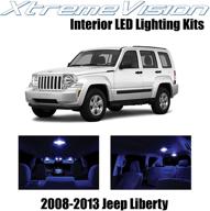 🚙 улучшите интерьер вашего jeep liberty 2008-2013: комплект синих светодиодов xtremevision 9 штук + инструмент для легкой установки логотип