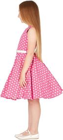 img 1 attached to 🦋 Charming BlackButterfly Kids 'Audrey' Vintage Polka Dot 50's Girls Dress - Perfect for a Timeless Look!