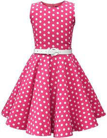 img 4 attached to 🦋 Charming BlackButterfly Kids 'Audrey' Vintage Polka Dot 50's Girls Dress - Perfect for a Timeless Look!