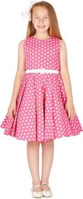 img 2 attached to 🦋 Charming BlackButterfly Kids 'Audrey' Vintage Polka Dot 50's Girls Dress - Perfect for a Timeless Look!