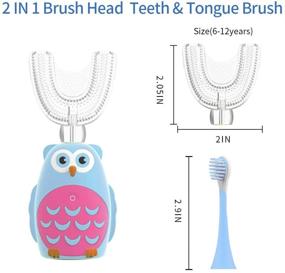img 1 attached to U Shaped Auto Brush: Automatic Electric Toothbrush for Kids 7-12 Years w/ Ultrasonic Whitening, Double Brush Head, Smart Timer, IPX7 Waterproof