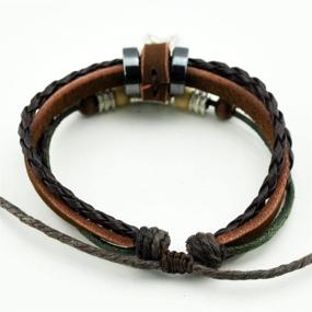 img 2 attached to 📿 Chopin November's Exquisite Beads Adjustable Leather Wrap Bracelet