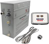 high-performance 6kw self-draining steam bath generator: waterproof programmable controls and chrome steam outlet logo