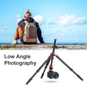 img 1 attached to 📷 K&F Concept TM2515M1: Compact Lightweight Aluminum Travel Tripod with Monopod, 10kg Load Capacity & 360° Panorama Ball Head - Ideal for DSLR Cameras