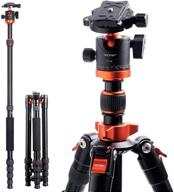 📷 k&f concept tm2515m1: compact lightweight aluminum travel tripod with monopod, 10kg load capacity & 360° panorama ball head - ideal for dslr cameras logo