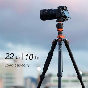 img 3 attached to 📷 K&F Concept TM2515M1: Compact Lightweight Aluminum Travel Tripod with Monopod, 10kg Load Capacity & 360° Panorama Ball Head - Ideal for DSLR Cameras